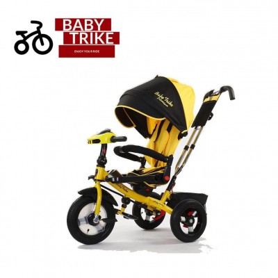 Трехколесный велосипед Baby Trike Premium (черно-желтый)